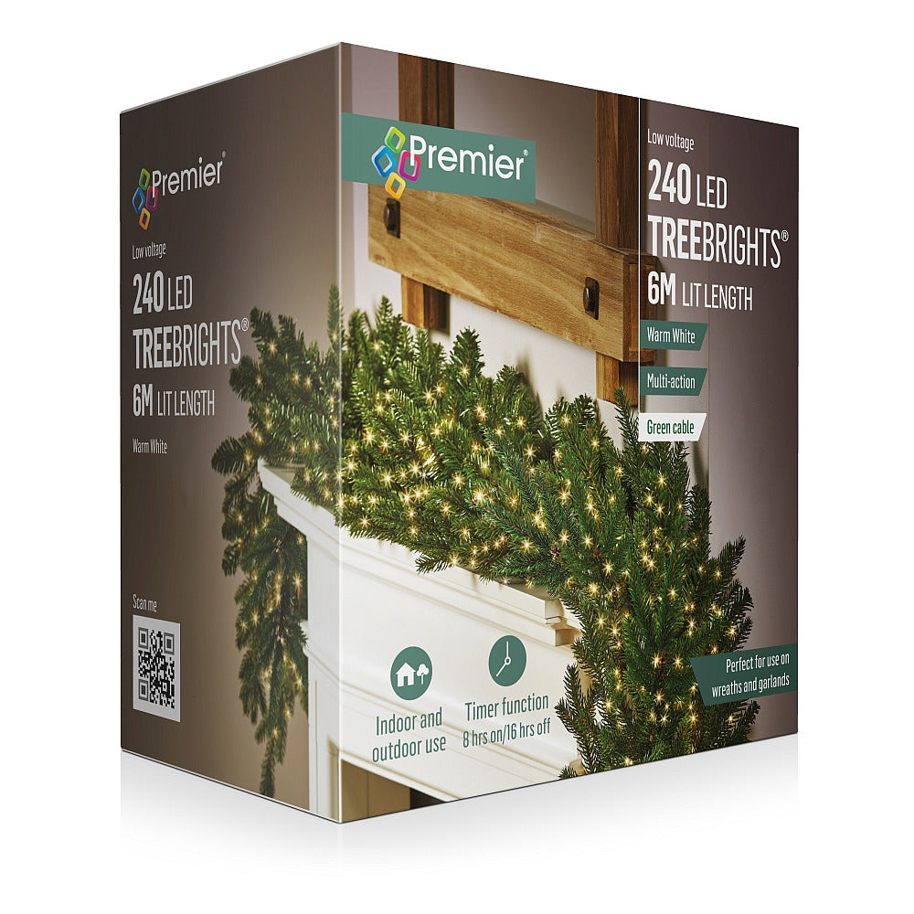Premier 240 LED Multi-Action Treebrights with Timer - Warm White