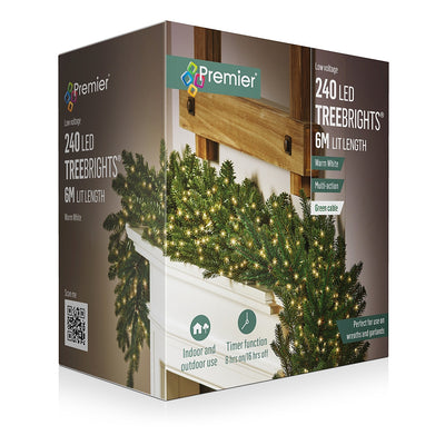 Premier 240 LED Multi-Action Treebrights with Timer - Warm White