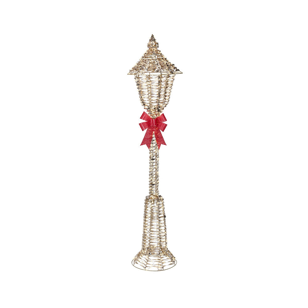 Lumineo Gold Twist Micro LED Lamp Post with Flashing Effect - 150cm