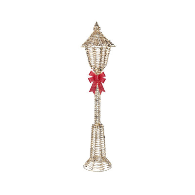 Lumineo Gold Twist Micro LED Lamp Post with Flashing Effect - 150cm