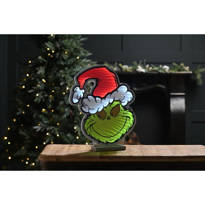Festive 40cm Disney Grinch Infinity Mirror Light