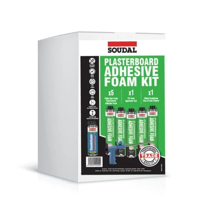 Soudal Soudafoam Plasterboard Adhesive Foam Kit