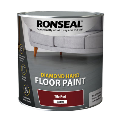Ronseal Diamond Hard Floor Paint Tile Red 2.5L