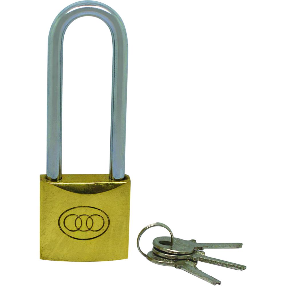 50mm Heavy Duty Long Shackle Brass Padlock