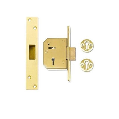 Union 5 Lever Mortice Deadlock Br 67mm