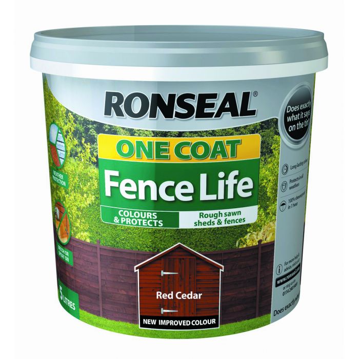 Ronseal - One Coat Red Cedar - 5ltr