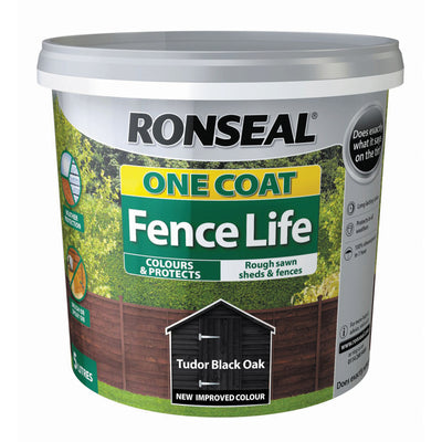 Ronseal - One Coat Fence Life Tudor Black - 5ltr