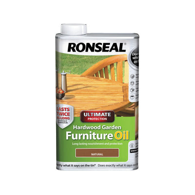 Ronseal Ultimate Protection Hardwood Garden Furniture Oil Natural 500ml