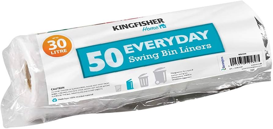 Kingfisher Heavy Duty Swing Bin Liners (50 Pack)