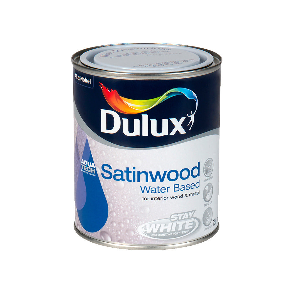 Dulux Water Based Satinwood Pure Brilliant White 750ml