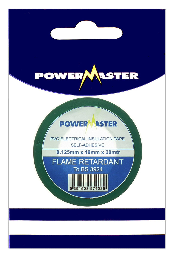 Powermaster 20Mtr Insulating Tape Green