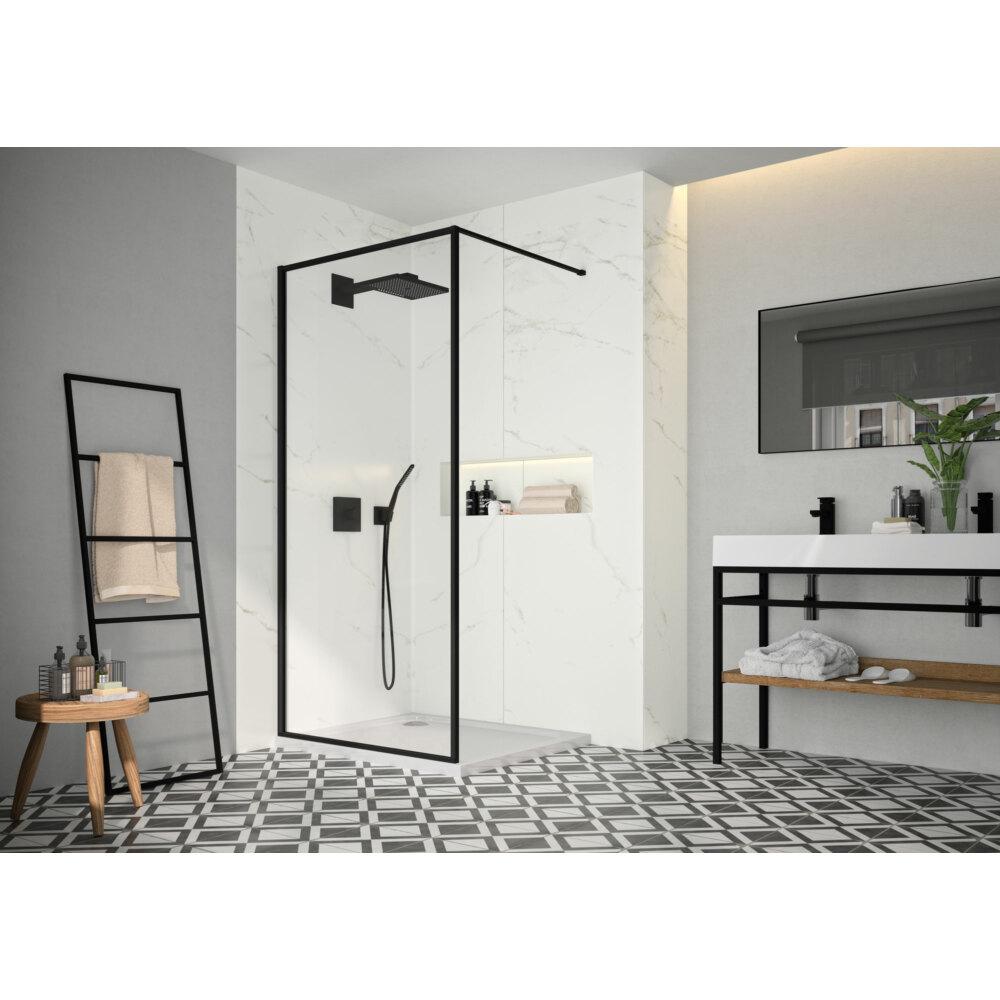 Merlyn Black 1200 Framed Showerwall