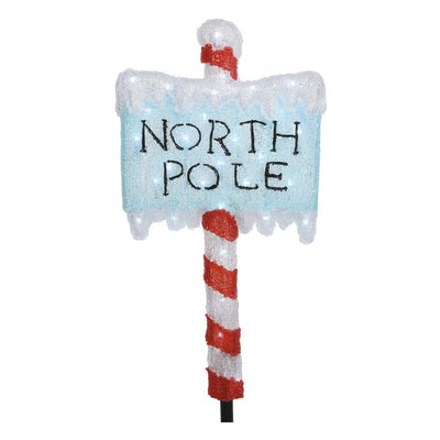 LED Acrylic North Pole Sign - 93cm