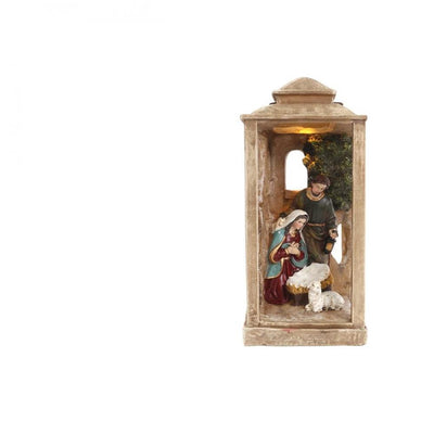 Jingles - Decorative Lantern with Nativity Scene - Natural