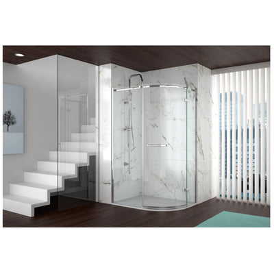 8 Series Frameless 1 Door 1200X 800 Offset Quadrant