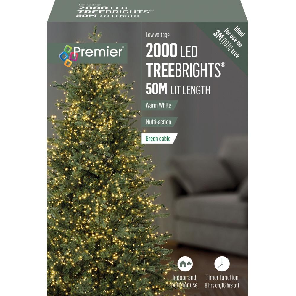 2000 LED Multi-Action Treebrights with Timer - Warm White