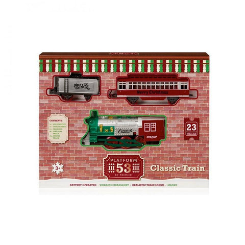 Premier - Battery Operated Classic Train Set with Sound - 23pce