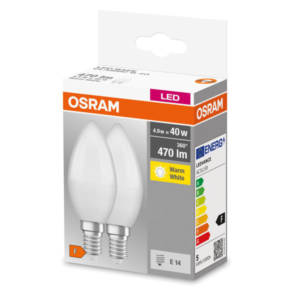 Osram 5.5W (40W) E14 Candle Led T/Box