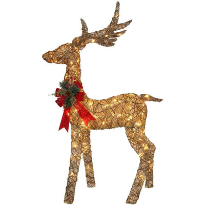 51001-X1 130CM LED GOLD GLITTER REINDEER