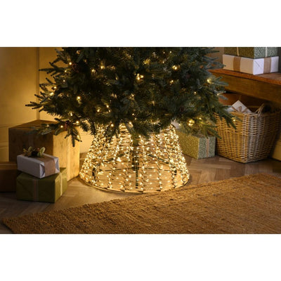 LED Lit Gold Tree Skirt - 71cm  x 50cm