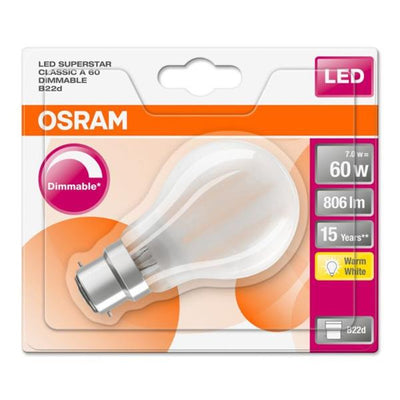 6.5W (60W) B22 Led Gls Frs Fili Dim