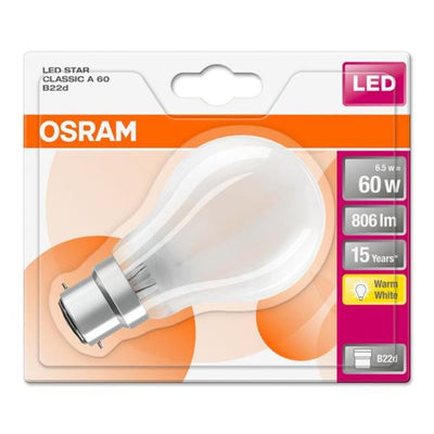7W (60W) B22 Led Gls Frosted Filiment W/W