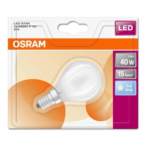 Osram 4W (40W) E14 Led G/Ball Clr Fili - 3Pk