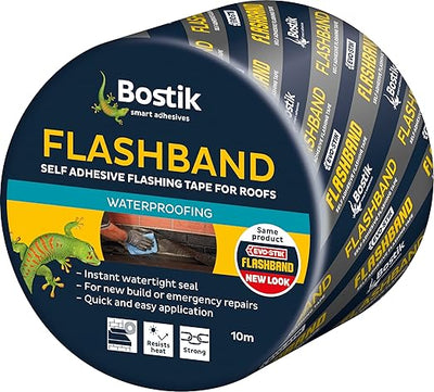 Bostik Flashband Self Adhesive Flashing Tape for Roofs Grey 150mm x 10m