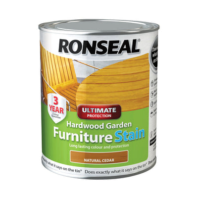 Ronseal Ultimate Protection Hardwood Garden Furniture Stain Cedar 750ml