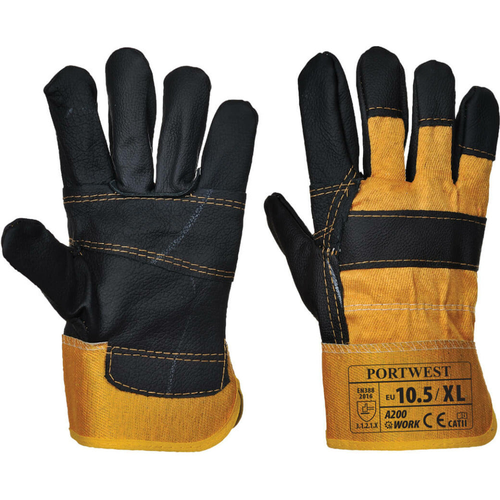 Portwest - A200 Furniture Hide Rigger Glove - Yellow