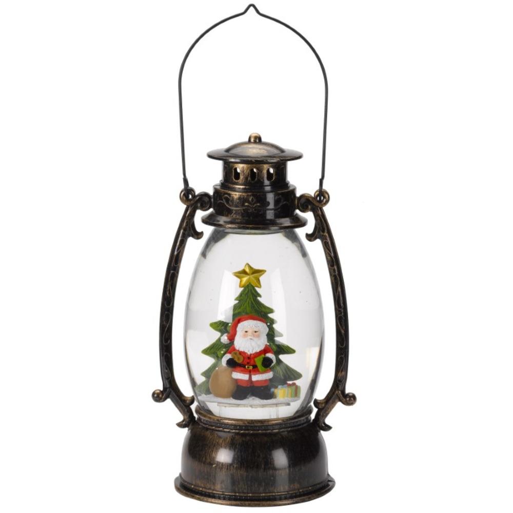 Three Kings Snow Swirl Santa Tree Lantern