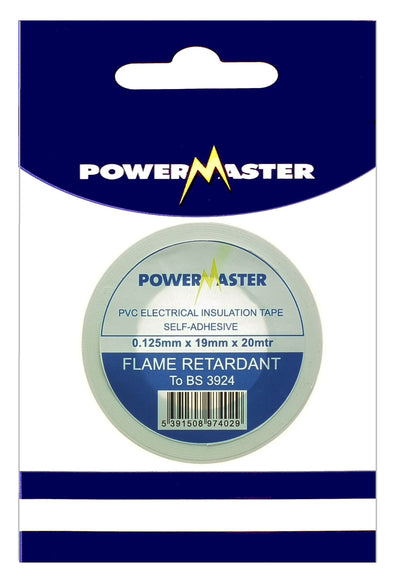 Powermaster 20Mtr Insulating Tape White