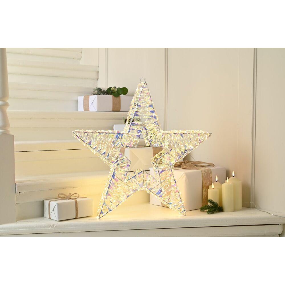 Lit Star Shimmer Star - 60cm