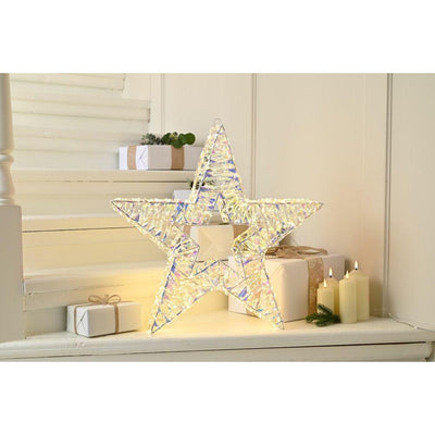 Lit Star Shimmer Star - 60cm