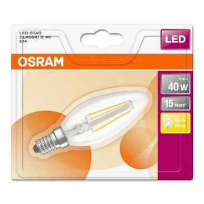 4W (40W) E14 Led Candle Clear Filiment W/W