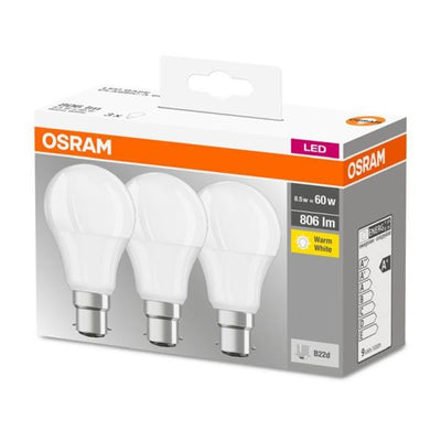 Osram 2+1 Pk Led Gls 9.5W (60W) Bc Bulb