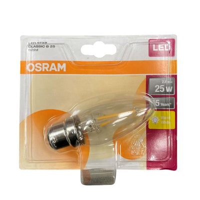 2.1W (25W) B22 Led Candle Clear Filiment W/W