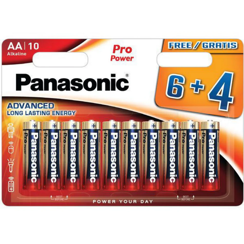 Panasonic AA 6+4 Batteries