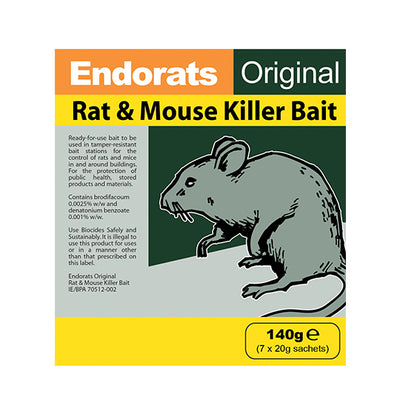 Endorats Original Rat & Mouse Killer Bait 140g