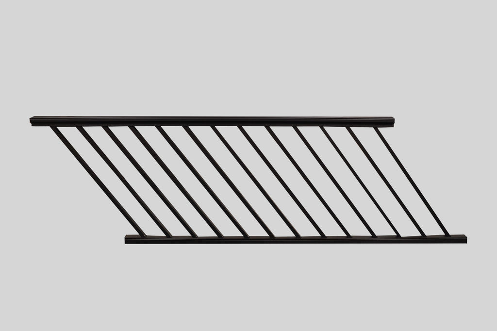 Black Aluminium Stair Railing 914Mm X 1829Mm