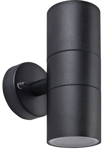 Luceco IP44 GU10 Up/Down Wall Light - Black