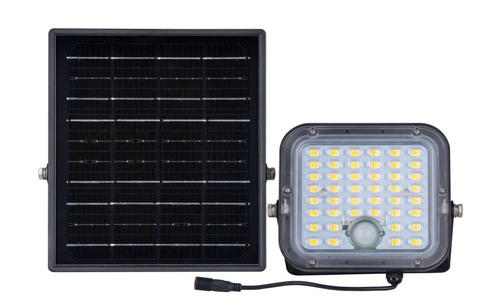 Luceco Mensa Decorative Outdoor Solar Security Floodlight with PIR Motion Sensor