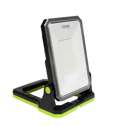 Luceco Rechargeable Folding Magnetic Worklight 1300LM 10W 6500K With Power Bank USB-C Charged