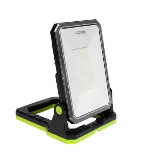 Luceco Rechargeable Folding Magnetic Worklight 1300LM 10W 6500K With Power Bank USB-C Charged