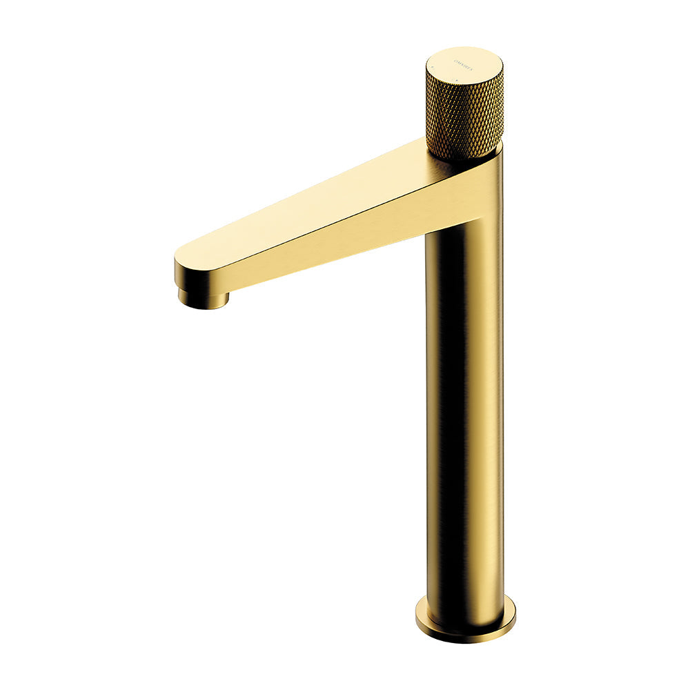 Contour Tall Basin Mixer Brushed Gold