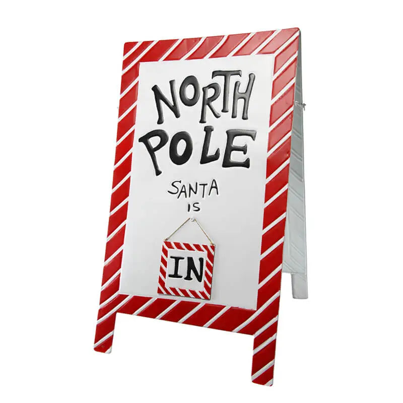 Metal North Pole Sign-  97cm