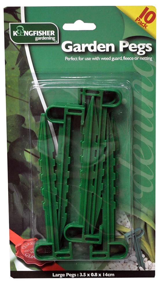 Weed Control Fabric Plastic Garden Pegs (10 Pack)