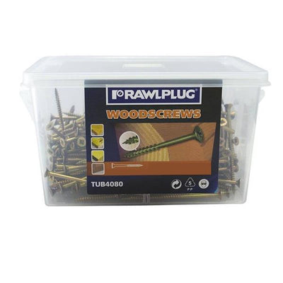 Rawlplug R-QCP Chipboard Screw 5 X 100mm (250 Tub)