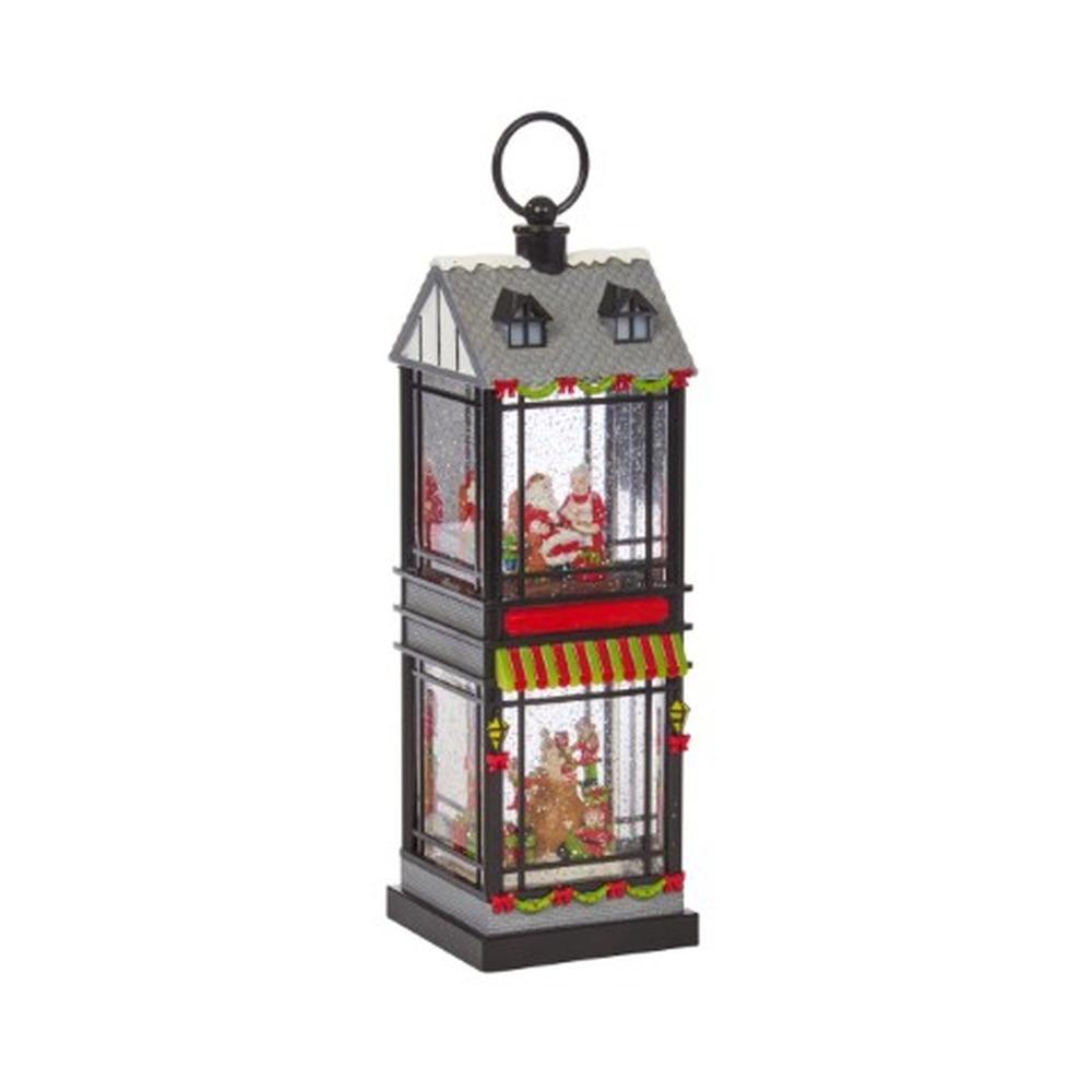 Three Kings Snow Swirl Santa's Home Lantern