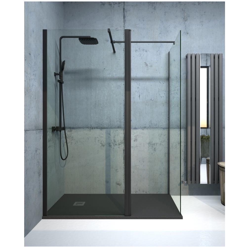 Aspect Wetroom Panel - Matt Black - 1000 x 2000mm